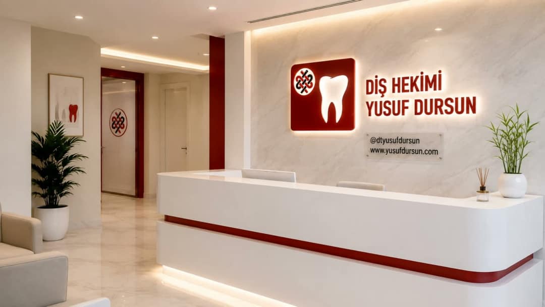 Diş Hekimi Yusuf Dursun kliniği karşılama alanı